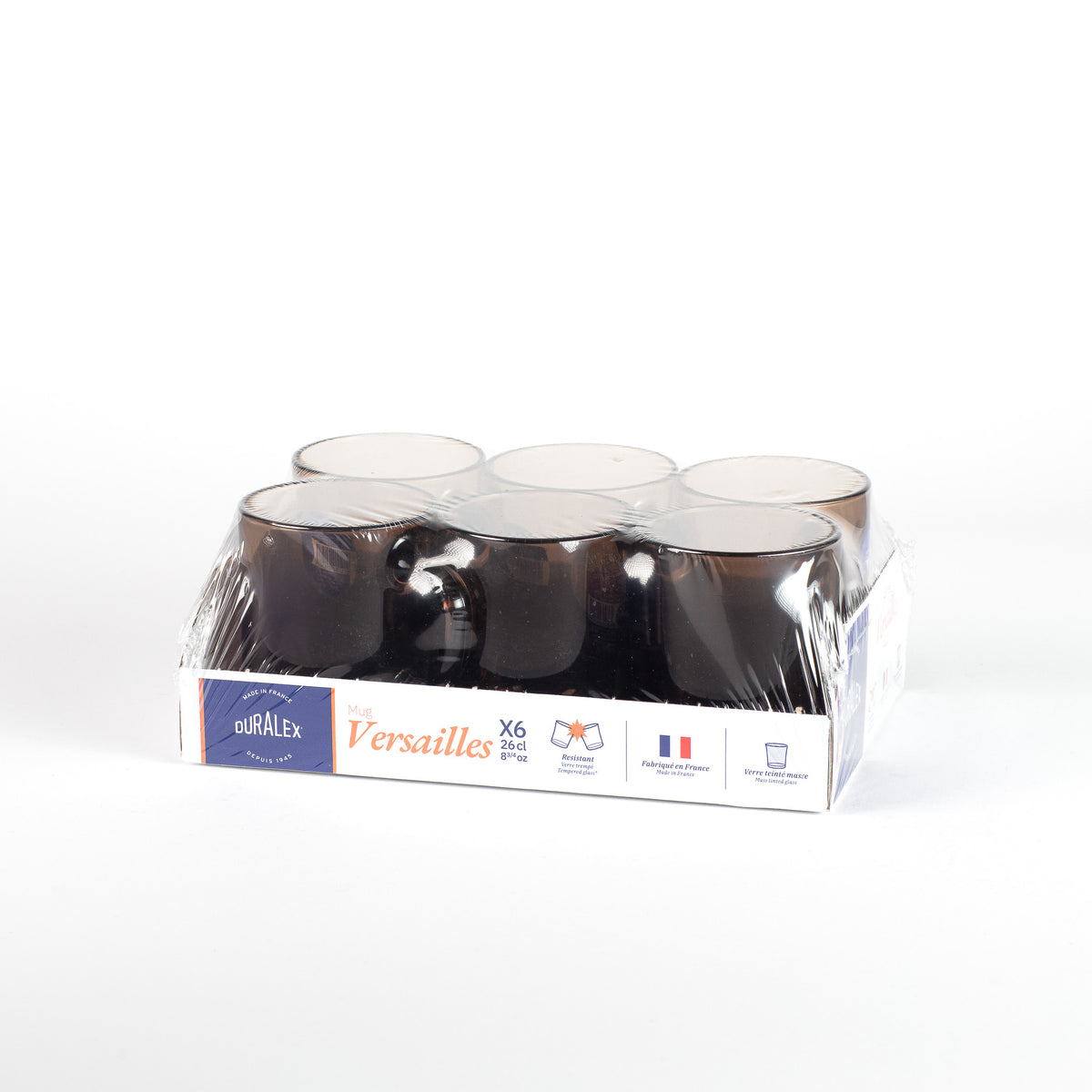 Versailles - Mug en verre Sepia 26 cl (Lot de 6)